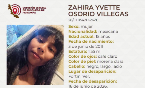 Ella es Zahira Yvette, adolescente de 15 años desaparecida en Fortín