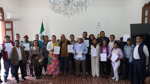 Entregan Constancias de Mayoría a nuevos Agentes Municipales de Fortín