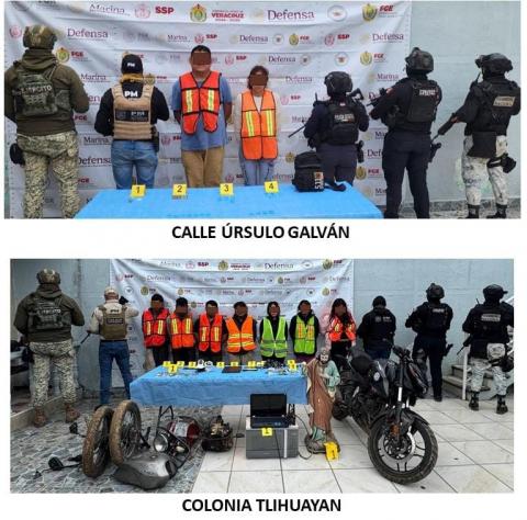 Cateos en Tlaltetela dejan nueve detenidos y aseguramientos