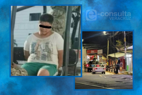 Nieto se entrega por asesinato de su abuela en Santiago Tuxtla