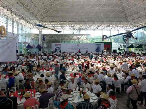 Los asistentes al evento de la CNC en Xalapa