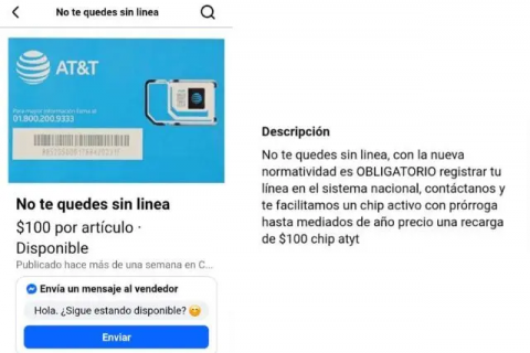 En redes sociales, mercado negro vende chips registrados en 27 pesos