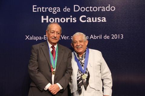 Mateo Oliva, a la izquierda, con Alberto de la Rosa. Foto especial