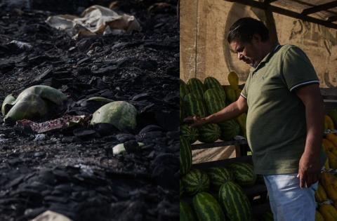 Choque de tráileres dañó y dejó mermas por $10 mil al negocio de Aarón