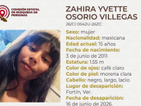 Ella es Zahira Yvette, adolescente de 15 años desaparecida en Fortín