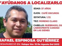Rafael Espinosa fue secuestrado el 5 de julio del año pasado.