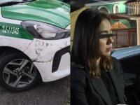 Robo de un taxi desata persecución en Araucarias, en Xalapa