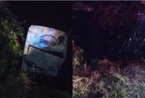 Autobús cae a barranca en Teocelo; reportan 15 pasajeros lesionados