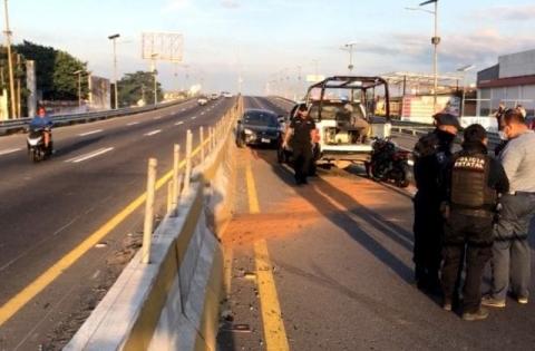 Fallece motociclista en accidente sobre la Veracruz-Xalapa