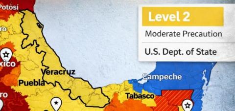 Veracruz, en alerta de viaje Nivel 2 para ciudadanos de EU