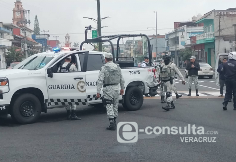 Choque en Orizaba: tres elementos de la Guardia Nacional heridos