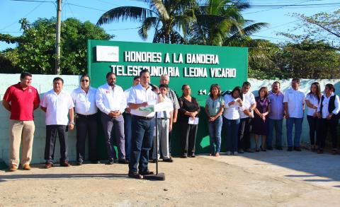 Inauguran tercera aula que se construye en Telesecundaria durante esta administración image 1