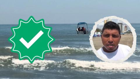 Comerciante presume playa lista para el turismo en Boca del Río