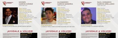 Saúl, Alejandro y Moisés desaparecieron en Veracruz; tienen el mismo apellido