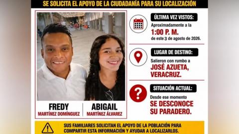 Abigail, estudiante UV, y su padre desaparecieron en José Azueta