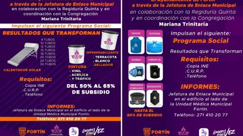 “Resultados que Transforman” llegará a colonias de Fortín con subsidios