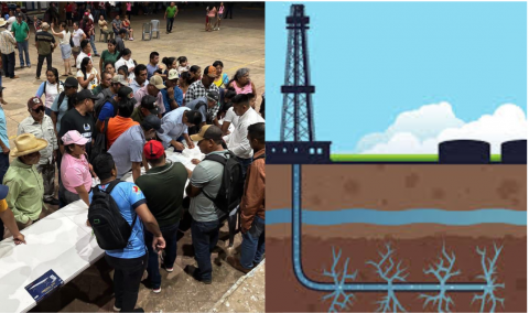 No al fracking: habitantes de Tatahucipan rechazan proyecto de Pemex