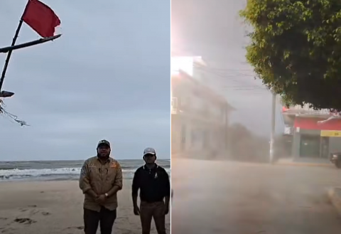 Frente Frío 27: norte causa cortocircuito y cierre de playas en Cazones