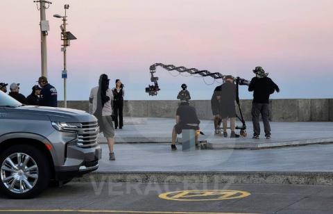 Serie de Telemundo graba escenas alrededor del Foro Boca, en Veracruz