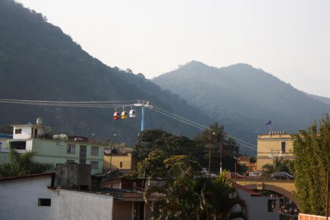 Aspectos del teleférico de Orizaba, Ver.