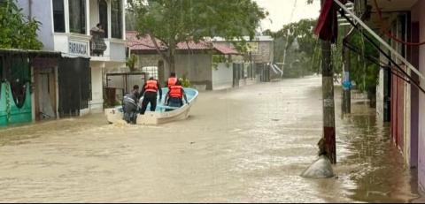 Récord histórico de lluvias en tres municipios de Veracruz