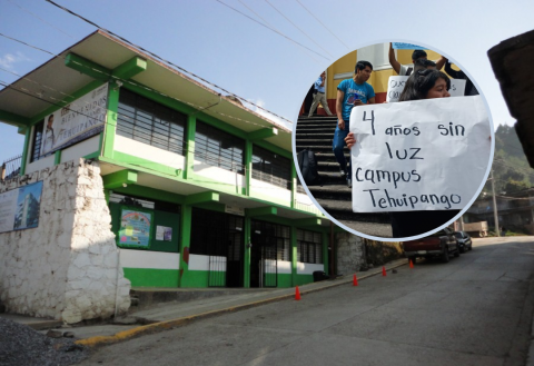 Tec de Zongolica en Tehuipango trabaja sin laboratorio ni electricidad