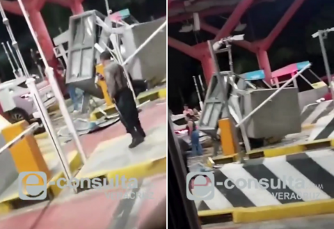 persecución en Veracruz, trailero, caseta La Antigua