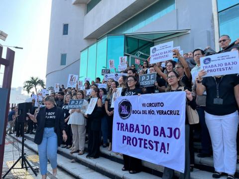 Trabajadores del PJF reanudan actividades en Boca del Río