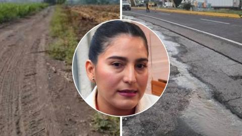 Aunque baches revientan llantas, Puente Nacional no puede reparar