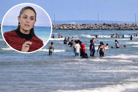 Sheinbaum presume turismo en Veracruz pese al derrame