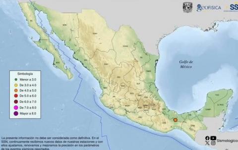 Sismo de magnitud 4.0 se registra al sur de Sayula de Alemán, Veracruz