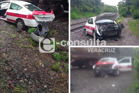 Tren embiste a taxista en Amatlán; hay un lesionado