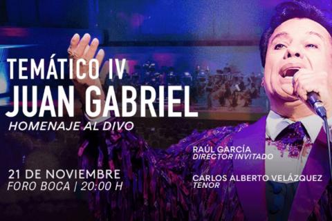 Tributo a Juan Gabriel con la Filarmónica de Boca del Río en noviembre