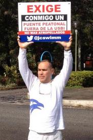 Un ciudadano se moviliza para demandar un puente peatonal en Xalapa