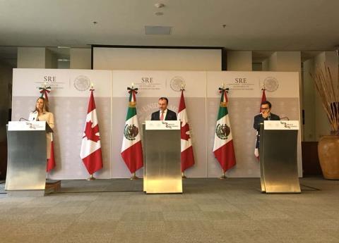 Chrystia Freeland se reúne con Videgaray y Guajardo