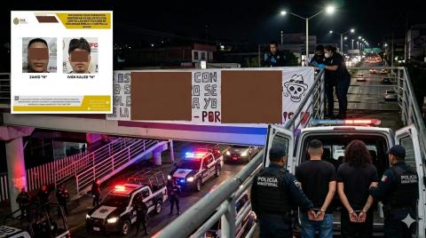 Zahid e Iván, imputados por la colocación de narcomantas en Xalapa