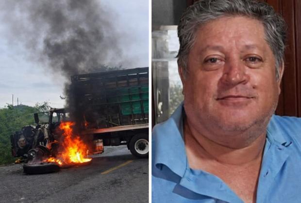 Buscan a Bulmaro Herrera tras quema de camión en Álamo