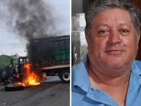 Buscan a Bulmaro Herrera tras quema de camión en Álamo