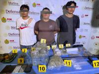 Cateo en Minatitlán deja tres detenidos y droga asegurada