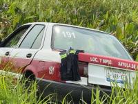 Taxista esquiva a motociclista y termina en el pantano en Las Matas 